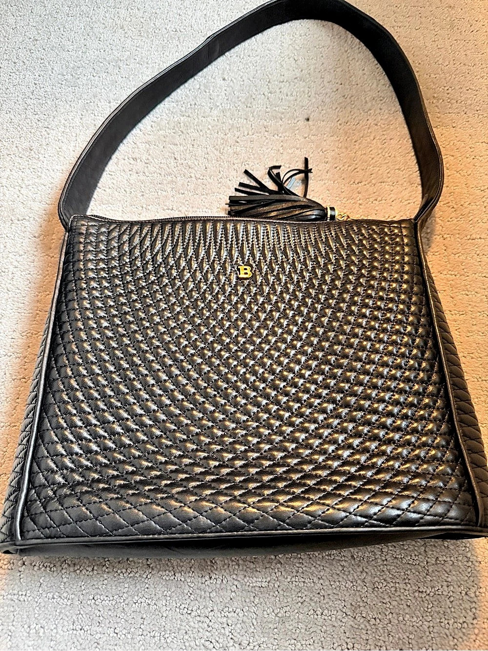 Bally Black Quilted Shoulder Bag